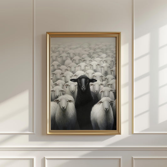 Black Sheep Motivation Poster, Modern Motivational Decor with Premium Matte FSC  Paper